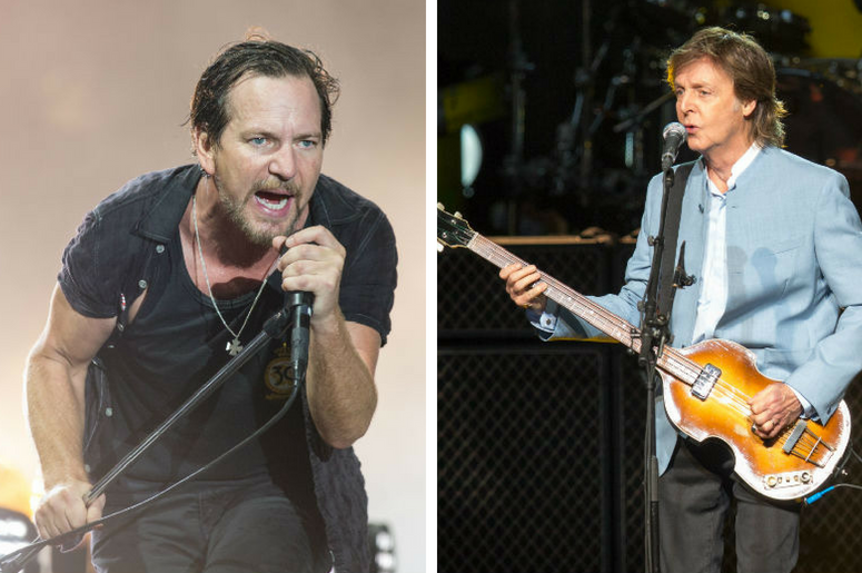 Eddie Vedder and Paul McCartney Eddie Vedder and Paul McCartney