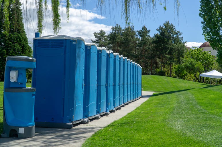 Line of Port-O-Pottys
