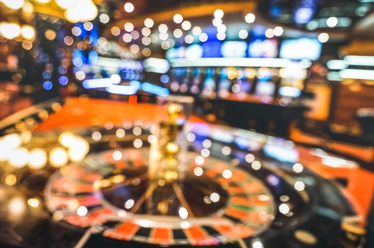 Casino, Defocused, Blurry, Roulette, Neon Lights Casino, Defocused, Blurry, Roulette, Neon Lights