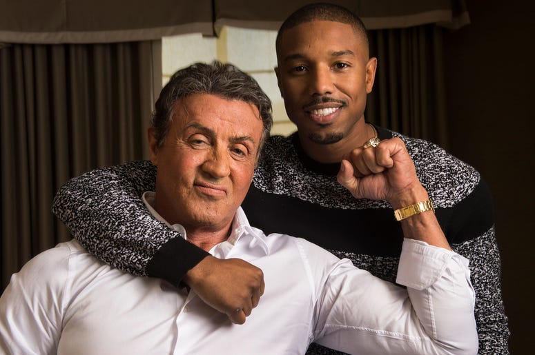 Sylvester Stallone and Michael B. Jordan