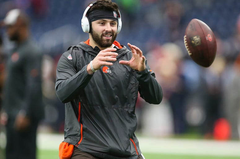 Baker Mayfield, Cleveland Browns, Football, Sports, Pregame, 2018 Baker Mayfield, Cleveland Browns, Football, Sports, Pregame, 2018