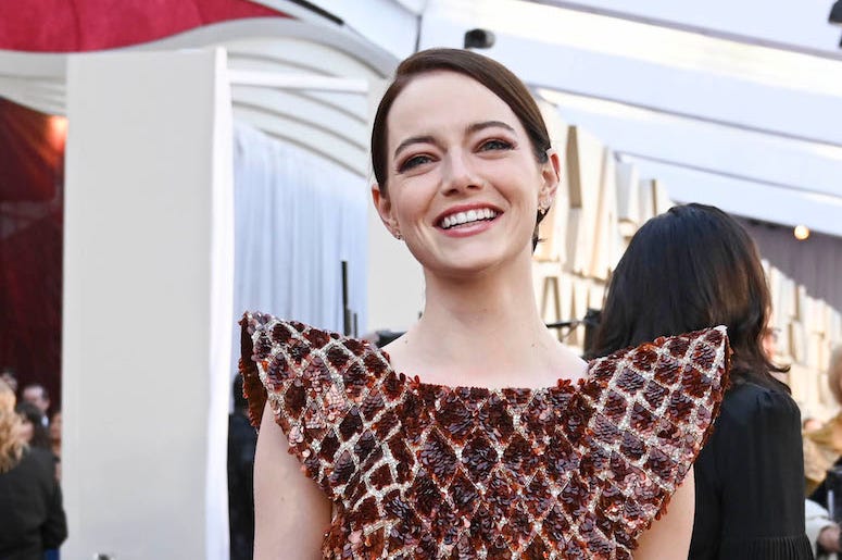 Emma Stone, Red Carpet, Smiling, 91st Academy Awards, 2019 Emma Stone, Red Carpet, Smiling, 91st Academy Awards, 2019