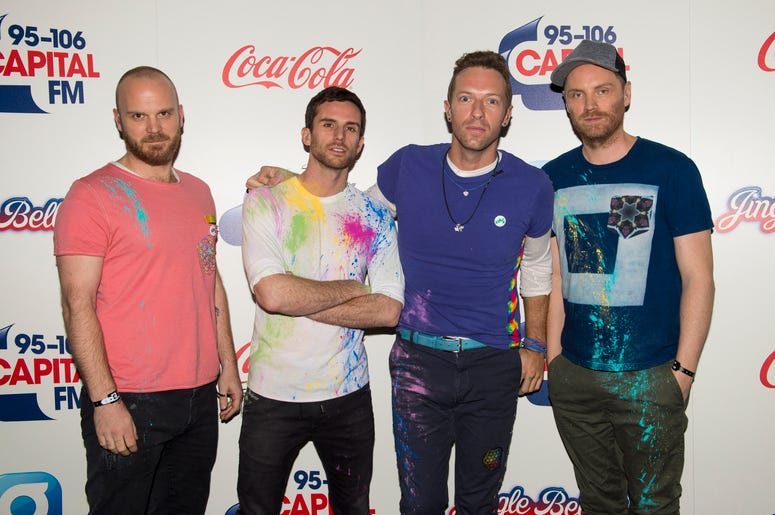 Will Champion, Guy Berryman, Chris Martin and Jonny Buckland of Coldplay Will Champion, Guy Berryman, Chris Martin and Jonny Buckland of Coldplay
