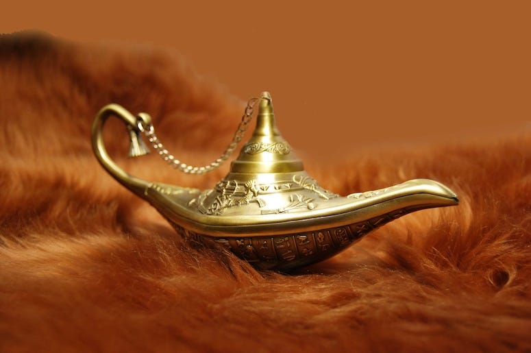Aladdin Lamp, Brown Fur Aladdin Lamp, Brown Fur