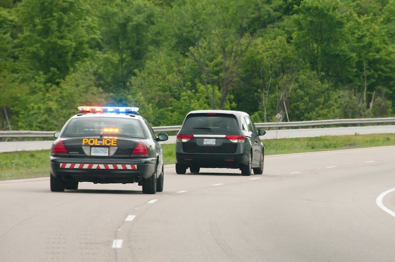 Police Chase, Highway, Minivan, Car, Pursuit, Police Police Chase, Highway, Minivan, Car, Pursuit, Police