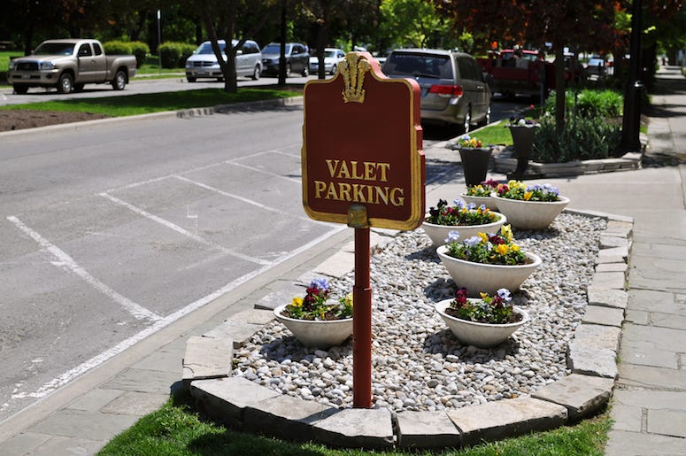 Valet Parking, Sign Valet Parking, Sign