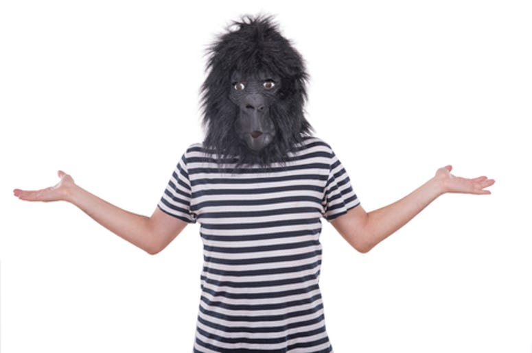 guy in a gorilla mask
