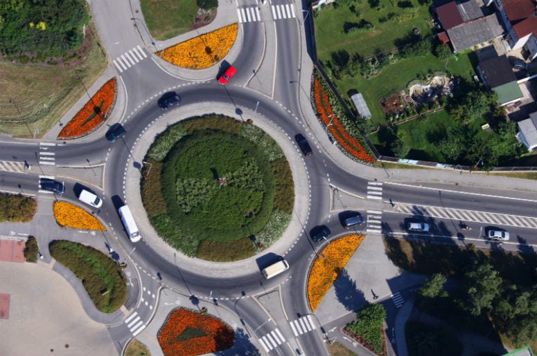 Roundabout intersection. Fort Worth,Traffic,Roads,Roundabouts,New,More,Improvements,Local,DFW,Texas,News,Transportation,City,Driving,ALT 100.3