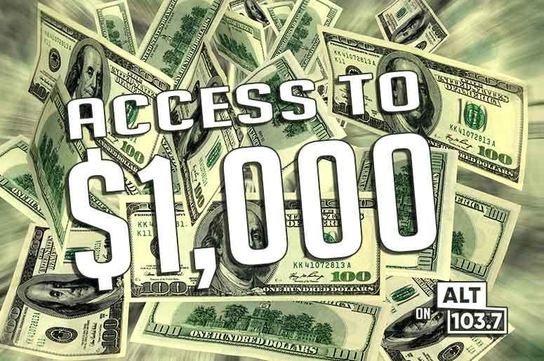 Access To $1,000 on ALT 1037 Access To $1,000 on ALT 1037