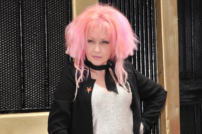 Cyndi Lauper, Pink Hair, Hollywood Walk of Fame, Ceremony, 2016 Cyndi Lauper, Pink Hair, Hollywood Walk of Fame, Ceremony, 2016