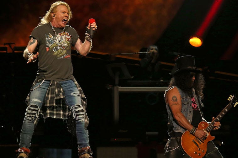 Axl Rose, Slash, Guns N Roses, Concert, Madison Square Garden, 2017 Axl Rose, Slash, Guns N Roses, Concert, Madison Square Garden, 2017