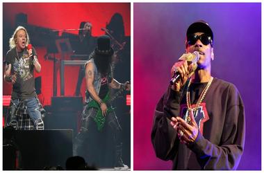 (Left) Guns N' Roses, Snoop Dogg (Right) (Left) Guns N' Roses, Snoop Dogg (Right)