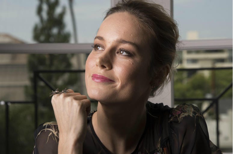 Portrait of actress Brie Larson at the Four Seasons Hotel. Brie Larson,Captain Marvel,New,Movie,Upcoming,Superhero,Twitter,Production,Shooting,Wrap,Marvel,March,2019,ALT 103.7