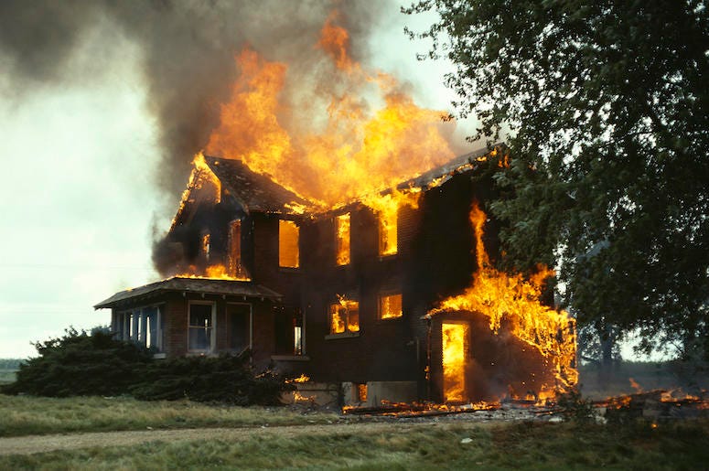 House, Fire, Flames House, Fire, Flames