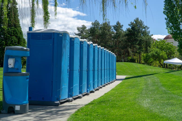 Line of Port-O-Pottys