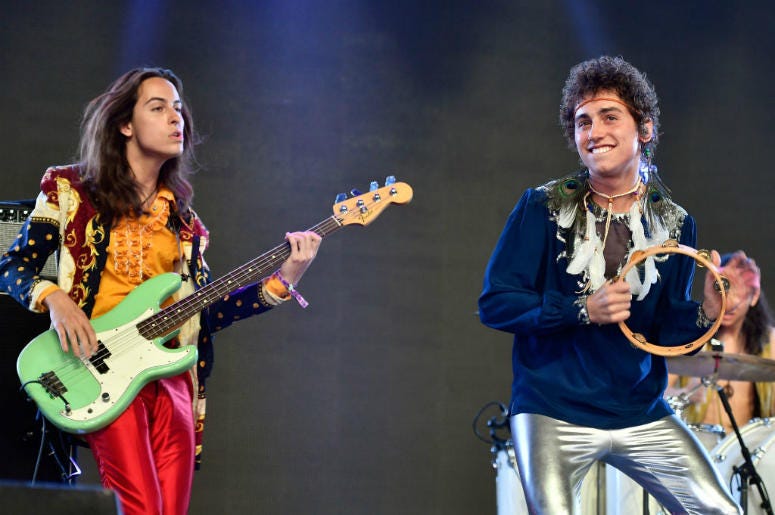 Greta Van Fleet perform onstage during the 2018 Coachella Valley Music And Arts Festival Greta Van Fleet perform onstage during the 2018 Coachella Valley Music And Arts Festival