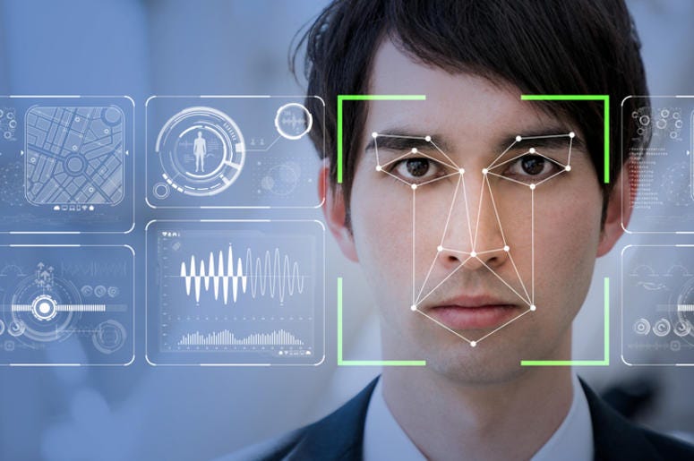 Facial Recognition System concept. Facial Recognition System concept.