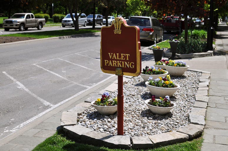 Valet Parking, Sign Valet Parking, Sign