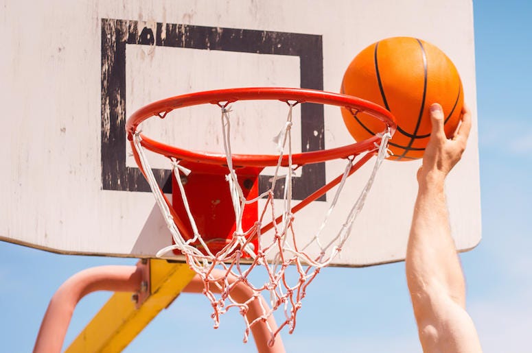 Dunk, Basketball, Hoop, Outdoors Dunk, Basketball, Hoop, Outdoors