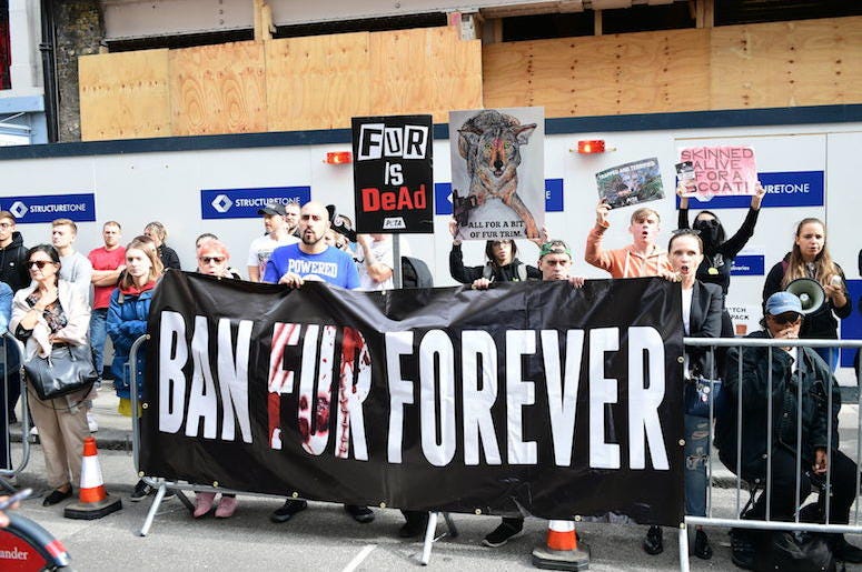 PETA, Protest, Ban Fur Forever, London, 2018 PETA, Protest, Ban Fur Forever, London, 2018