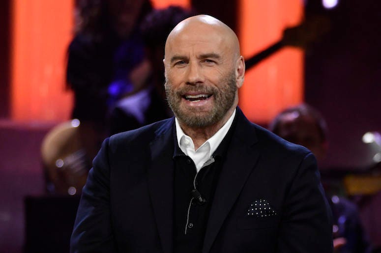 John Travolta, Bald, Talking, Sanremo Young, 2019 John Travolta, Bald, Talking, Sanremo Young, 2019