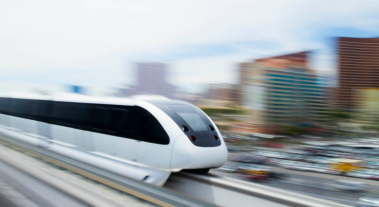 Aerial View Of The Las Vegas Monorail