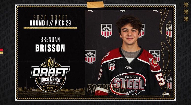 Vegas Golden Knights 1st round pick Brendon Brisson