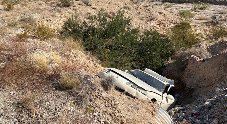 Scene a fatal single car crash near Moapa on 9-20-20
