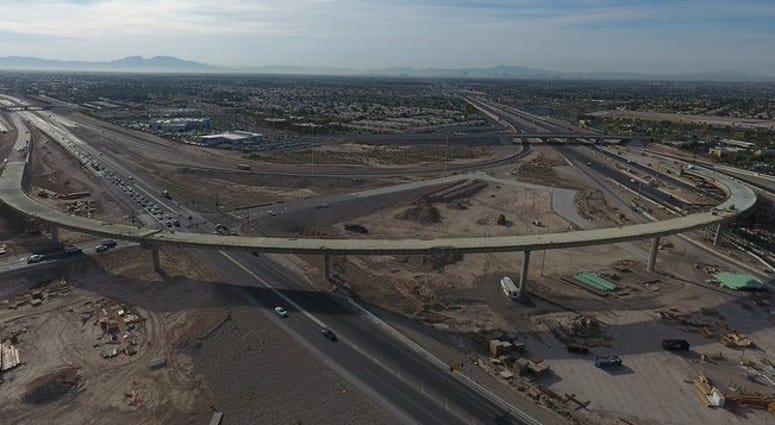 Overhead view of the Centennial Bowl interchange