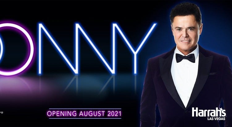 Promotional photo for Donny Osmond at Harrah's