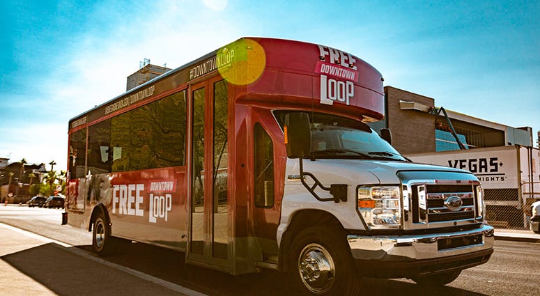Photo of Las Vegas' "Downtown Loop" shuttle bus
