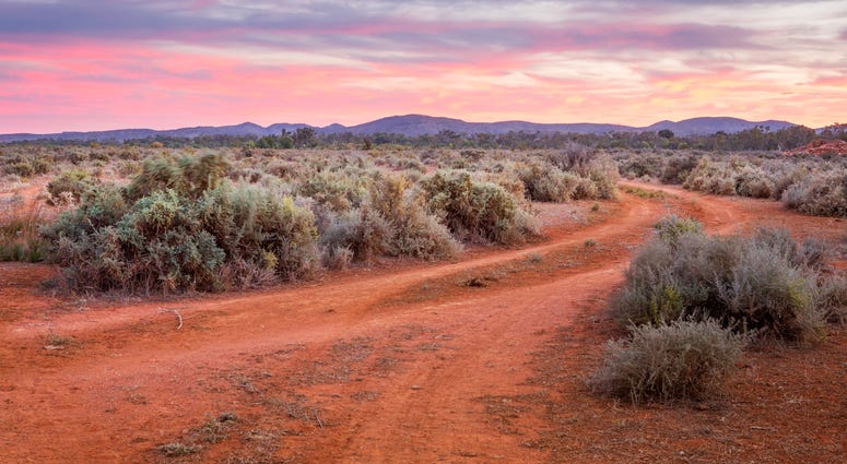 A dry, desert landscape