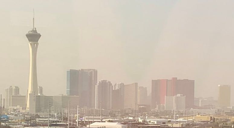 Las Vegas with an Air Quality Advisory