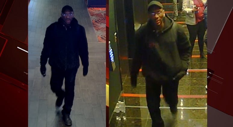 Surveillance snapshot of robbery suspect from 1-20-20