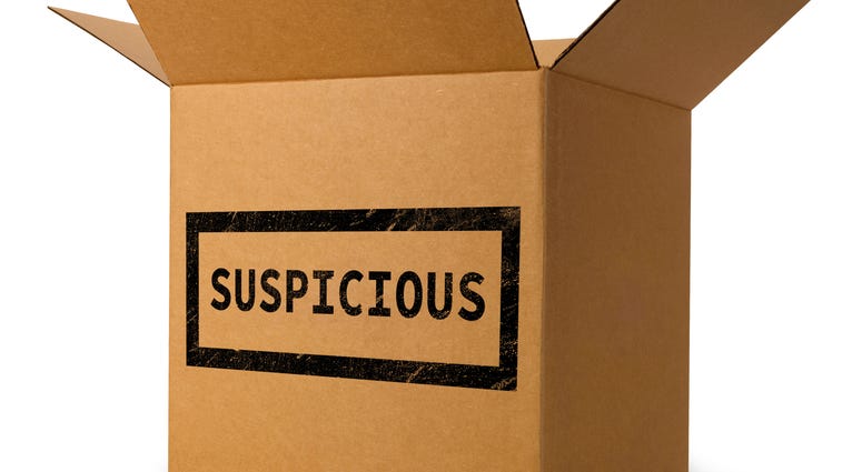 stock photo of suspicious package