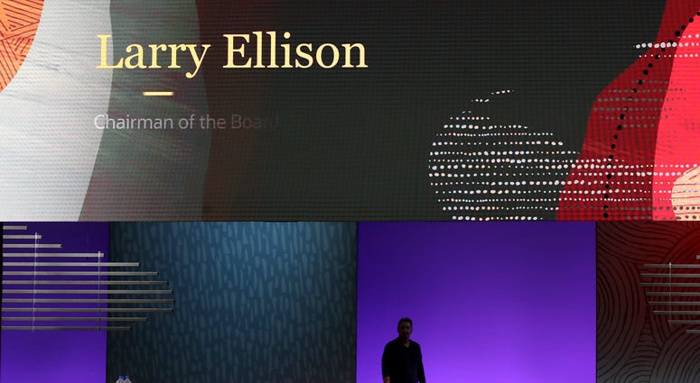 Oracle chairman of the board and chief technology officer Larry Ellison delivers a keynote address during the 2019 Oracle OpenWorld on September 16, 2019 in San Francisco, California.