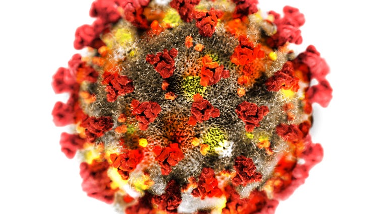corona virus isolated on white background 3d illutration