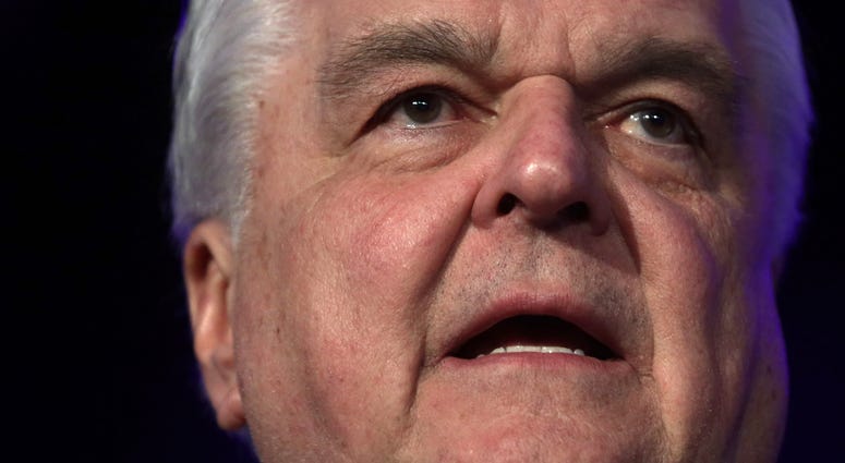 Nevada Governor Steve Sisolak speaks during the Clark County Democrats Kick Off to Caucus Gala at Tropicana Las Vegas February 15, 2020
