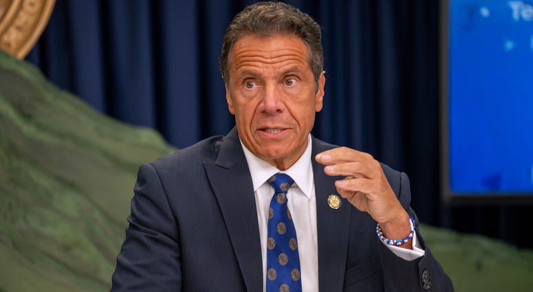 New York Governor Andrew Cuomo speaks during a COVID-19 briefing on July 6, 2020 in New York City.