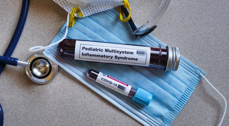 Blood vial of multisystem inflammatory syndrome patient