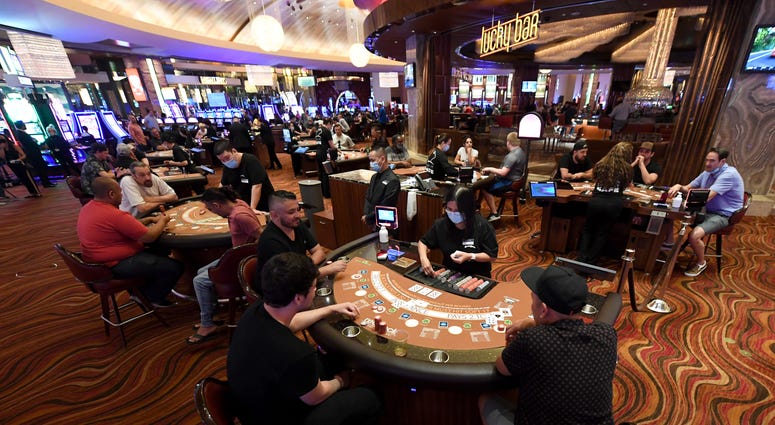 Red Rock Casino floor on 6-4-20
