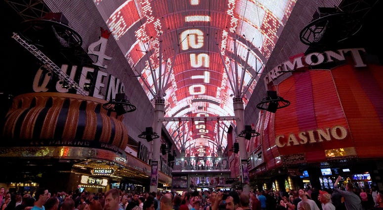 The Fremont Street Experience at night
