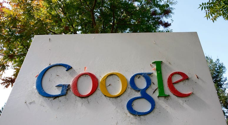 The Google logo is seen on display at the company's headquarters October 18, 2007 in Mountain View, California.