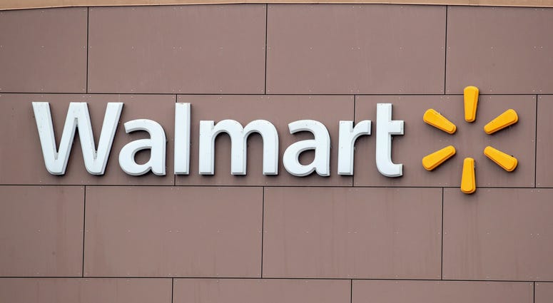 Exterior view of the WalMart logo