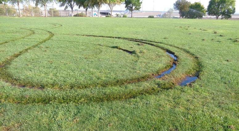 Henderson Police picture of vandalism at Mission Hills Park