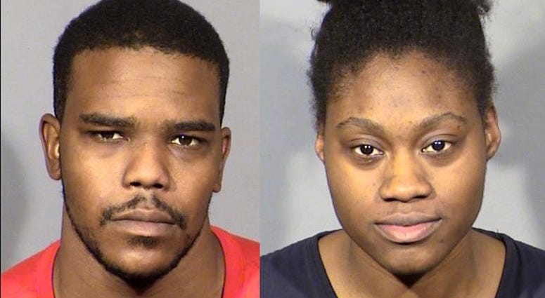 Mug shots of murder suspects Jecory Kemp and Tyeshia Jones