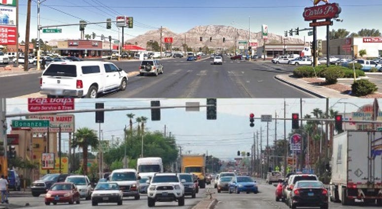 Shots of Nellis Blvd in Las Vegas