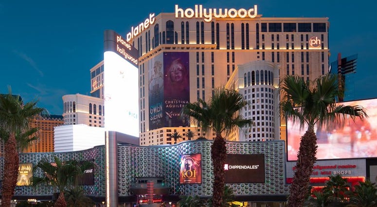 Exterior of the Planet Hollywood Hotel on the Las Vegas Strip