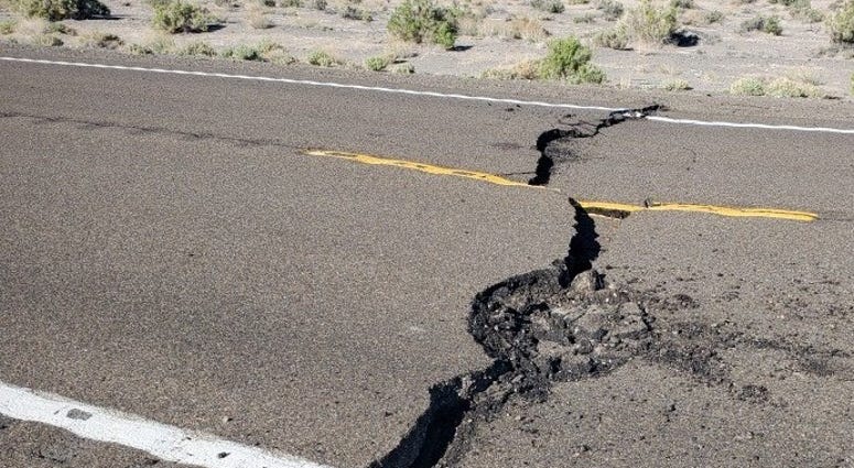 Highway 95 north of Tonopah following quake on 5-15-20