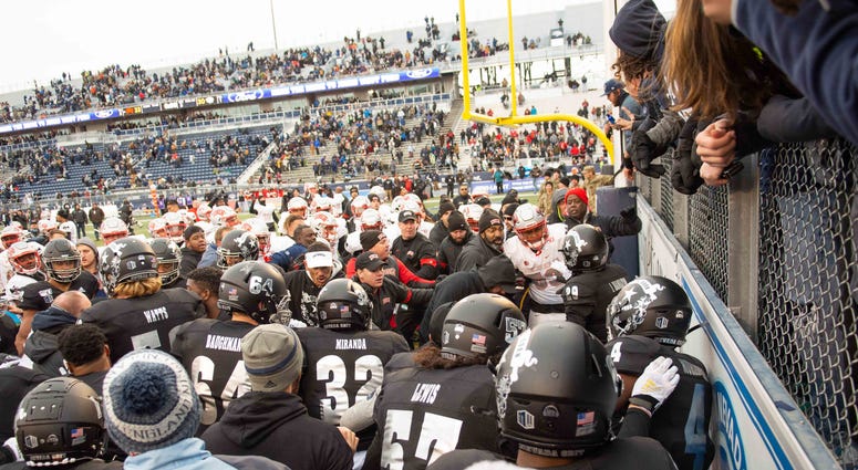 Scene of post-game brawl between UNLV and UNR at Mackay Stadium on Saturday Nov 30th
